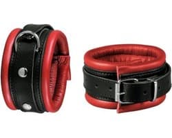 Enkelboeien 5 cm breed - zwart/rood