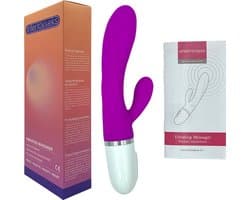 Intertoyseks Rabbit Vibrator – Clitoris & G-spot Stimulator – 10 Standen – 2 Motoren – Silicone – Paars