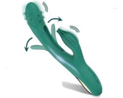 Erodit® triple sensation 3 in 1 vibrator - tong vibrator- lik vibrator- Anaal dildo -G-spot -clitoris stimulator– vibrators voor vrouwen- 14 modus - sex toys -seksspeeltjes -Erotiek voor vrouwen, mannen