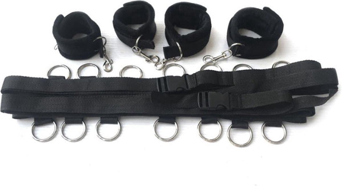 Finnacle - Bondage Set - Handboeien voor in Bed - Handboeien en enkelboeien - Bondage - BDSM - Erotische accessoire - Cadeau - Bondageset - Erotiek - Vastbinden aan Bed — afbeelding 1