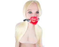 BNDGx® - Gag voor Blow job - Rood - Seks speeltje - mond strap masker bdsm fetish