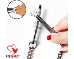 Tepelklemmen met ketting - RVS - Set van 2 - Borst - BDSM