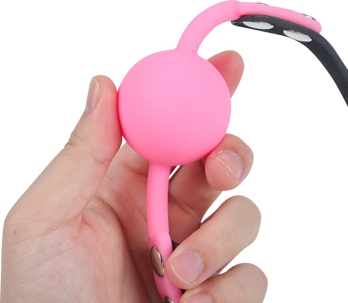 Banoch - Ballgag siliconen met verstelbare band - Roze - Bal ∅ 4 cm - bondage — afbeelding 1