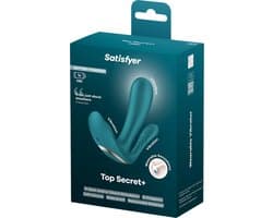 Satisfyer Top Secret+ | Vibrator voor G-spot- & anale stimulatie | 2 apart regelbare motoren | 12 trilprogramma's | werkt op batterijen (CR2) | siliconen | discreet te dragen