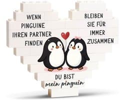Liefdespuzzel - Hartvorm Decoratie - Romantisch Cadeau - Speels Modern Design - 40x60mm