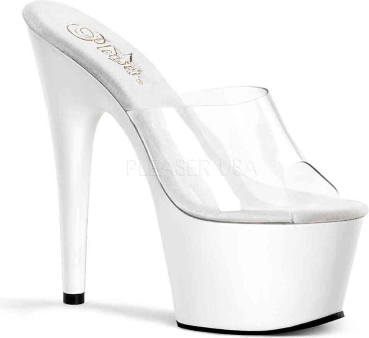 Pleaser - ADORE701 Muiltjes - Paaldans schoenen - 44 Shoes - Transparant — afbeelding 1
