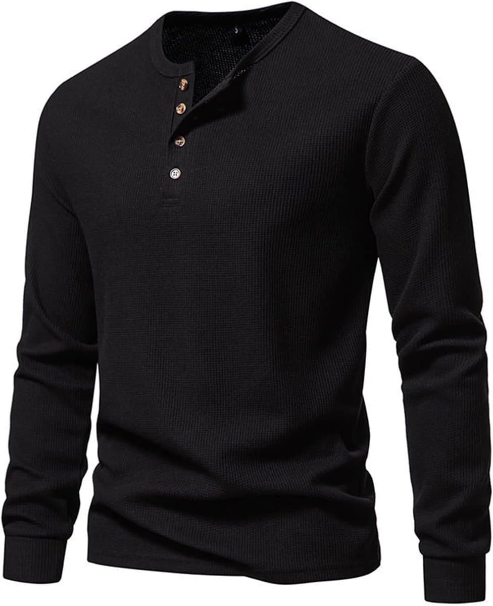 Herenshirts met lange mouwen en ronde hals, vier strepen voor de winter als basislaag — afbeelding 1