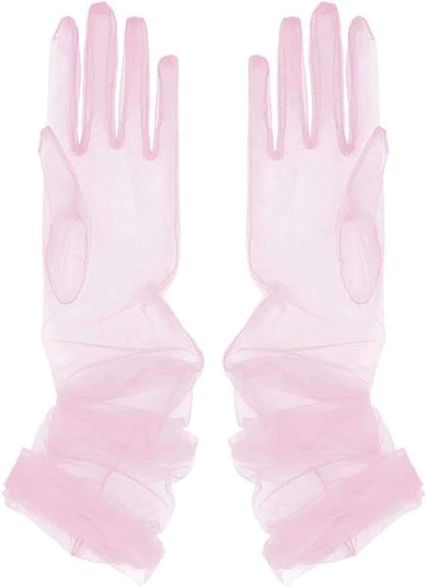 Handschoenen dames tule handschoenen mesh tule handschoenen sheer party opera handschoenen bruidshandschoenen transparant tule handschoenen nethandschoenen transparante tule — afbeelding 1
