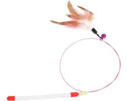 Feather Teaser Intrekbare Wand Interactieve Veer Speelgoed Hengel voor Katten Spelen Oefening