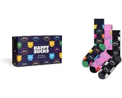 3-Pack Kattensokken Cadeauset voor Heren en Dames - Mix van Vrolijke Motieven