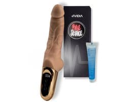 VIVIDIA PulseSeduce – Vibrerende Dildo – Handheld Vibrator met 10 Vibratiestanden & 10 Pulsaties – 100 Combinaties – USB-C Oplaadbaar – Inclusief Glijmiddel Sample