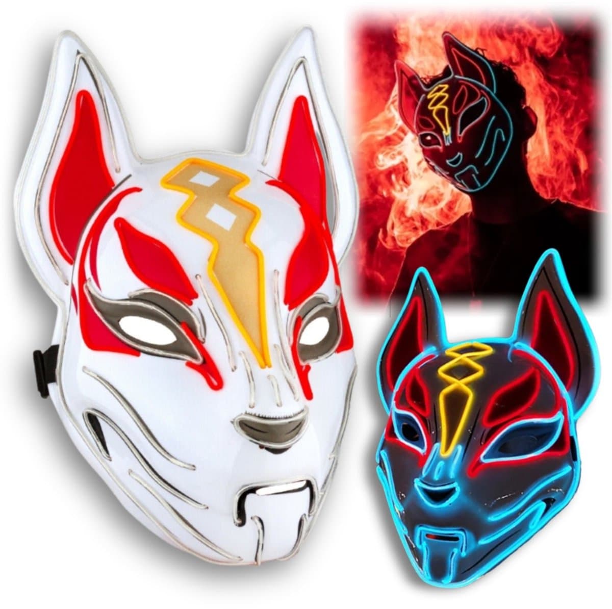 Zolta Serie - LED Kat Masker - Cosplay - Halloween - Verstelbare Hoofdband — afbeelding 1