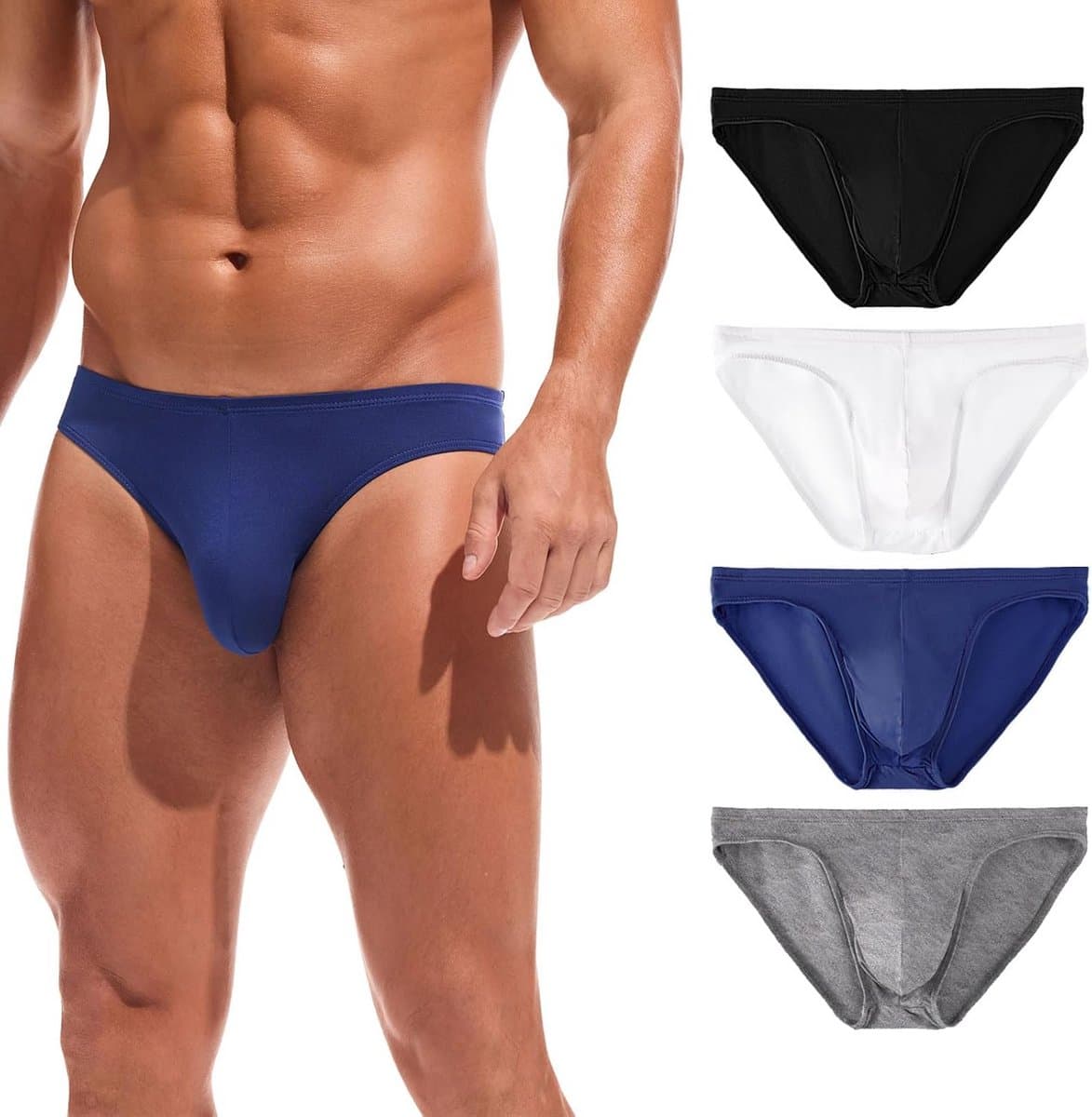 Heren slips met lage taille van zachte, lichte modal stof — afbeelding 1
