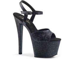 Pleaser - SKY-309MMG Sandaal met enkelband, Paaldans schoenen - Paaldans schoenen - 35 Shoes - Zwart