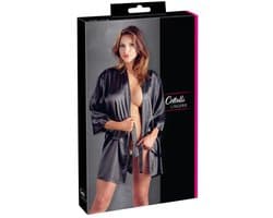 Cottelli Collection – Kimono Non-Transparant Uitdagen en Stijlvol – Maat 2Xl/3XL – Zwart