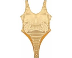 Sexy Holografische Body voor Dames - Mouwloos Wetlook Badpak / Festival Outfit