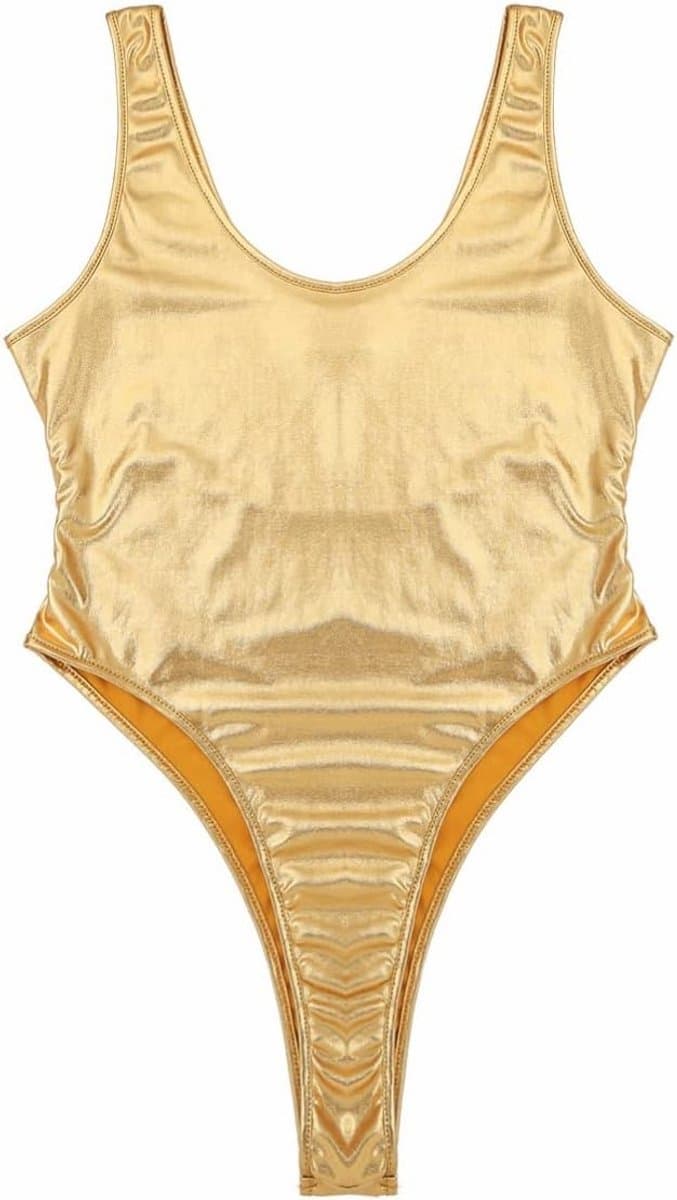 Sexy Holografische Body voor Dames - Mouwloos Wetlook Badpak / Festival Outfit — afbeelding 1
