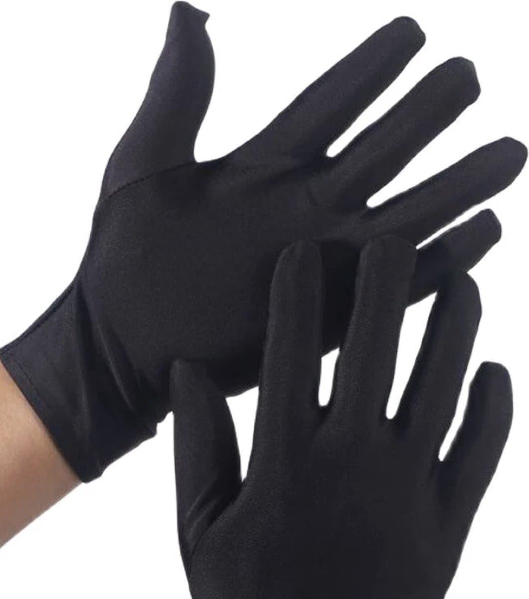Beschermende Handschoenen - Handschoenen - Eczeemhandschoen - Black Gloves - Jewelry Handschoen - Werk Handschoen - Beauty salon handschoenen - Veiligheid Handschoen Lichtgewicht Unisex Zacht MAAT L ----- HiCHiCO® — afbeelding 1