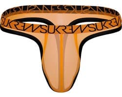 SUKREW Sheer Low-Rise Thong Blaze - MAAT S - Erotisch Heren Ondergoed - String voor Man - Sexy mannen String