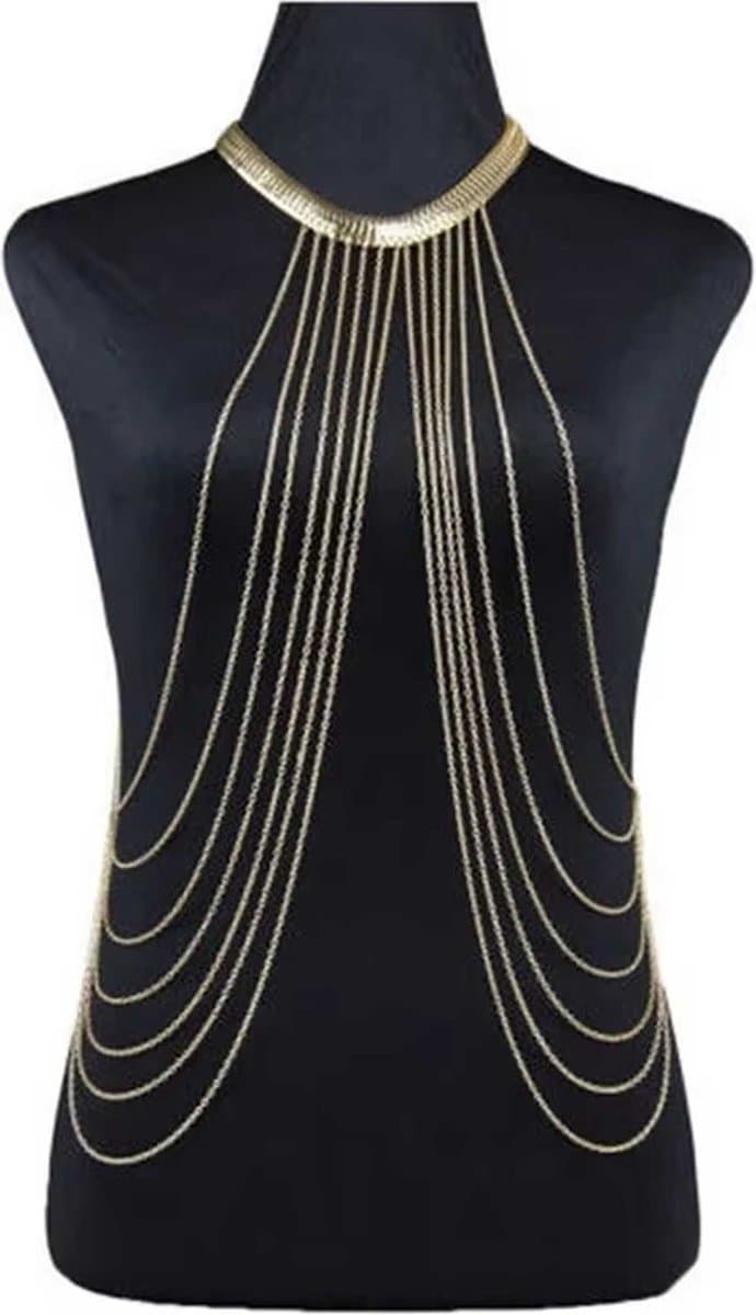 Sexy borst ketting voor vrouwen - Hals snoer - Romp - Erotisch getint - Lichaamssieraad — afbeelding 1