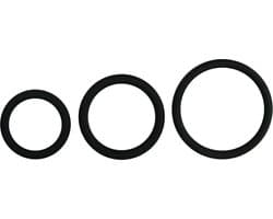 Cockring set - drie maten - zwart