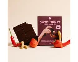 Date Night Chocolate - Lustverhogende Chocolade - Voor Koppels – Inclusief Truth or Dare Spelkaart – 4 Porties