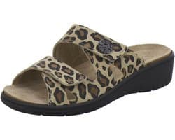 2808, comfortabele damessandalen van leer, praktische werkschoenen met uitneembaar voetbed, comfortabele pantoffels