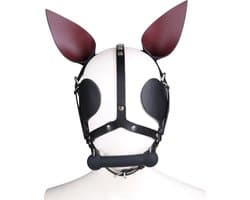 Nooitmeersaai - Leren paardenmasker met mondknevel