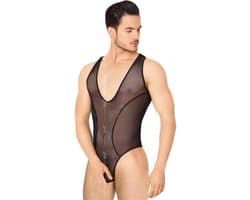Softline- heren visnet body- zwart M/L