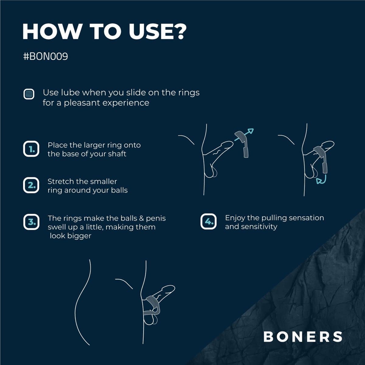 Boners Cockring En Ballstretcher - Grijs — afbeelding 1