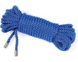 BDSM Bondage Touw - Satijn - 10 meter - Blauw - Geschikt Voor Full Body Bondage - Erotiek
