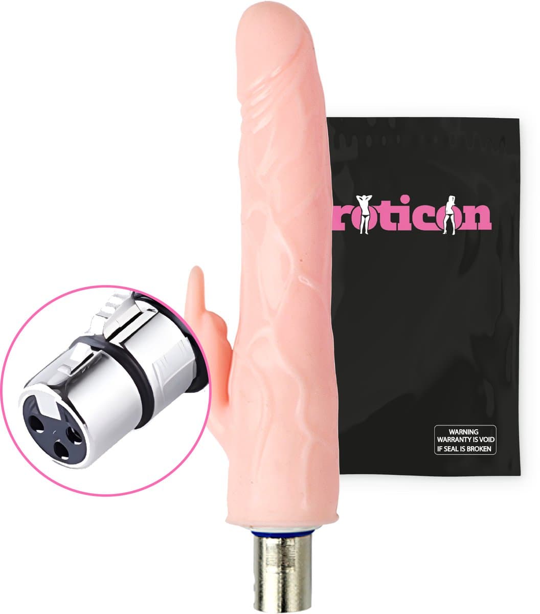 Eroticon Dildo - Rabbit - 12.5 CM - Opzetstuk voor Eroticon Seks Machine - Accessoire - 3XLR opzetstuk — afbeelding 1