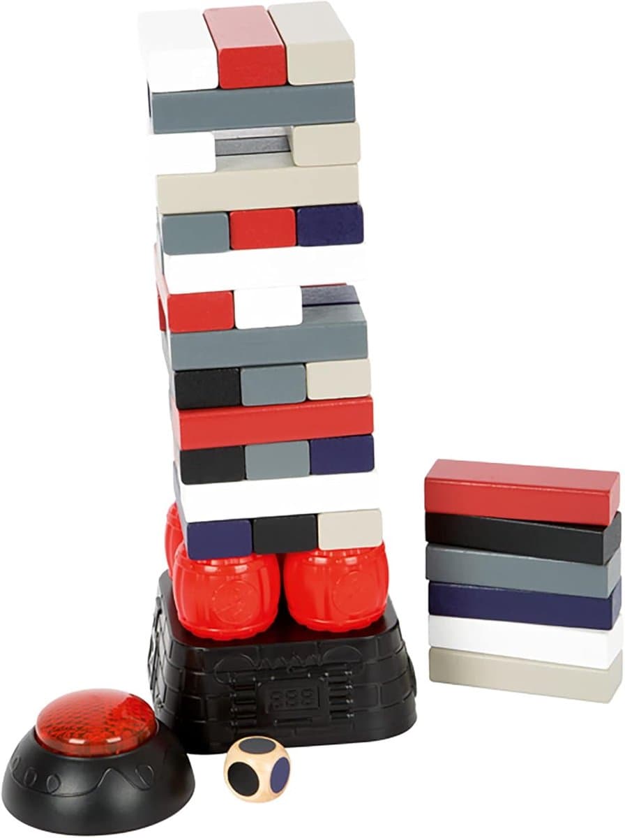 Wobble Tower - Dynamische Toren - Familie Spel - Vibrerende Sokkel Timer - 19x11x25 cm — afbeelding 1