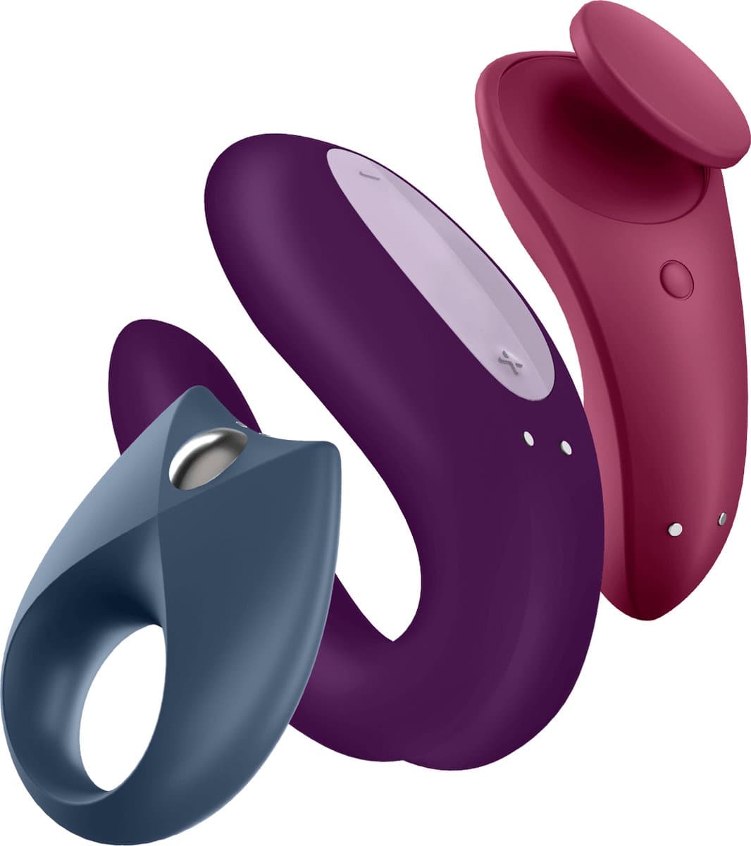 Satisfyer 'Partnerbox 3', incl. Apptoys, Double Joy, Sexy Secret, Royal One, oplaadbaar, waterdicht, huidvriendelijke siliconen — afbeelding 1