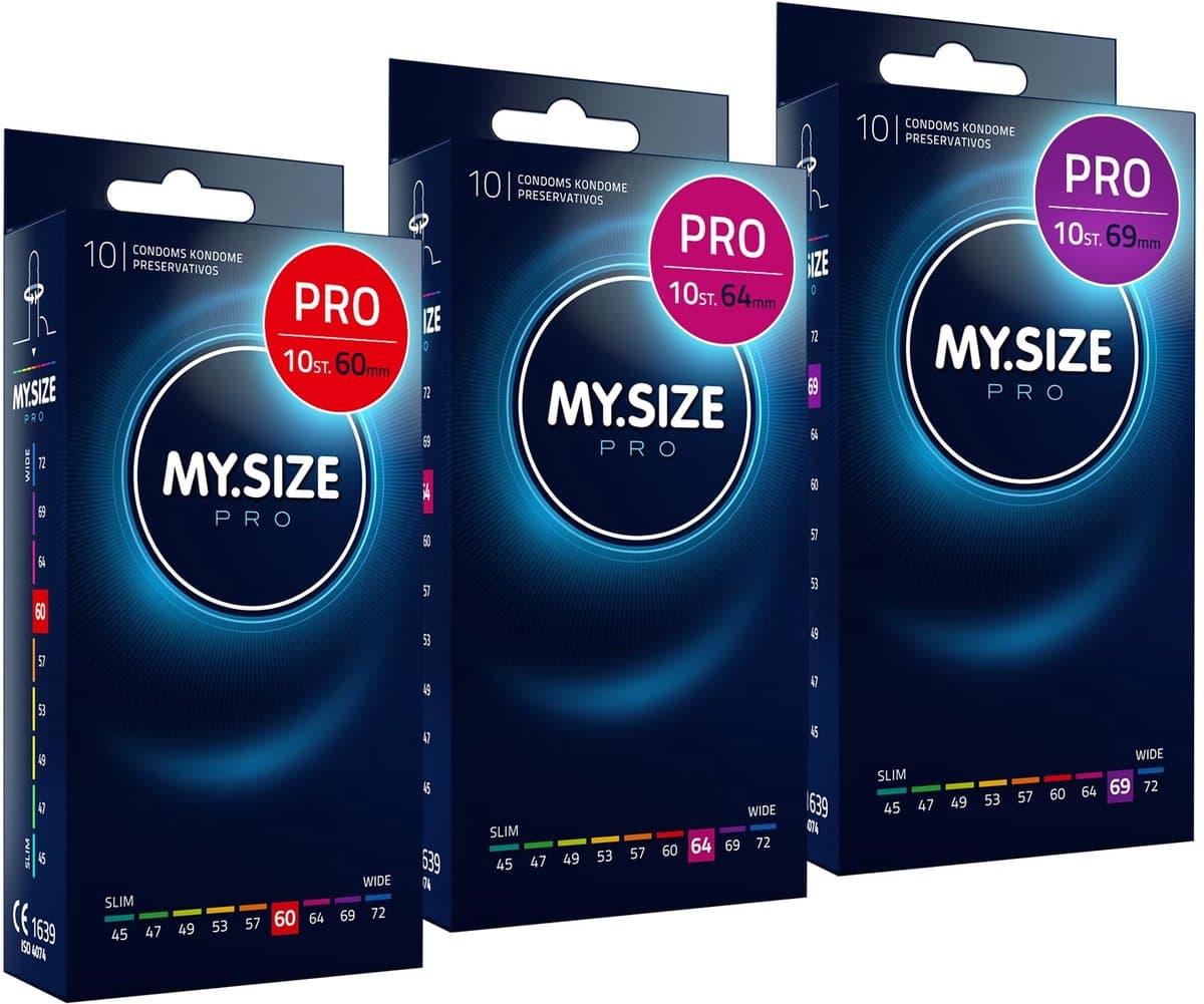MY.SIZE PRO Condoom maat 5,6,7-60,64,69 mm, 3x10 condooms - pasvorm en een geschikte maat voor iedereen — afbeelding 1
