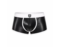 TOF Paris Fetish Bottomless Boxer Black/White - MAAT S - Erotisch Heren Ondergoed - Boxershort voor Man - Sexy mannen Boxershort
