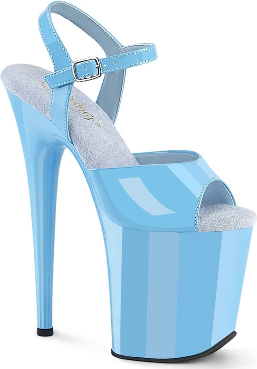Pleaser - FLAMINGO809 Sandaal met enkelband, Paaldans schoenen - US 5 - 42 Shoes - Blauw — afbeelding 1