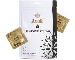 AMOR Premium Strong, Extra sterke wanddikte 0.08 mm, Ø 53 mm, 50 stuks