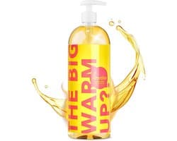 Loovara Massageolie XXL 1000 ml - The Big Warm Up – Erotische verwarmende liefdesolie, met zoete geur voor partnermassage, professionele rug- en shiatsu-massage, natuurlijke oliën