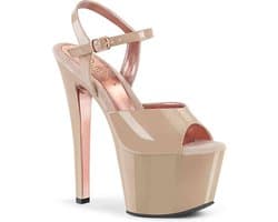Pleaser - SKY309TT Sandaal met enkelband, Paaldans schoenen - Paaldans schoenen - 37 Shoes - Creme