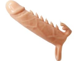 Pretty Love - Emmit - Penis Sleeve Met geribbeld ontwerp - Lichte Huidskleur