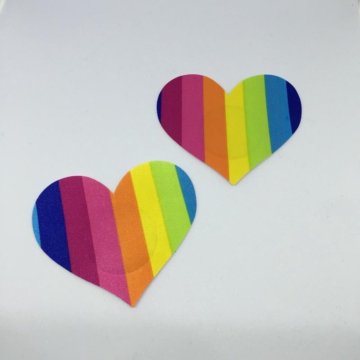 Pride Rainbow Heart nipple covers — afbeelding 1