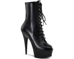 Pleaser - DELIGHT-1020 Plateau Laarzen - US 10 - 40 Shoes - Zwart