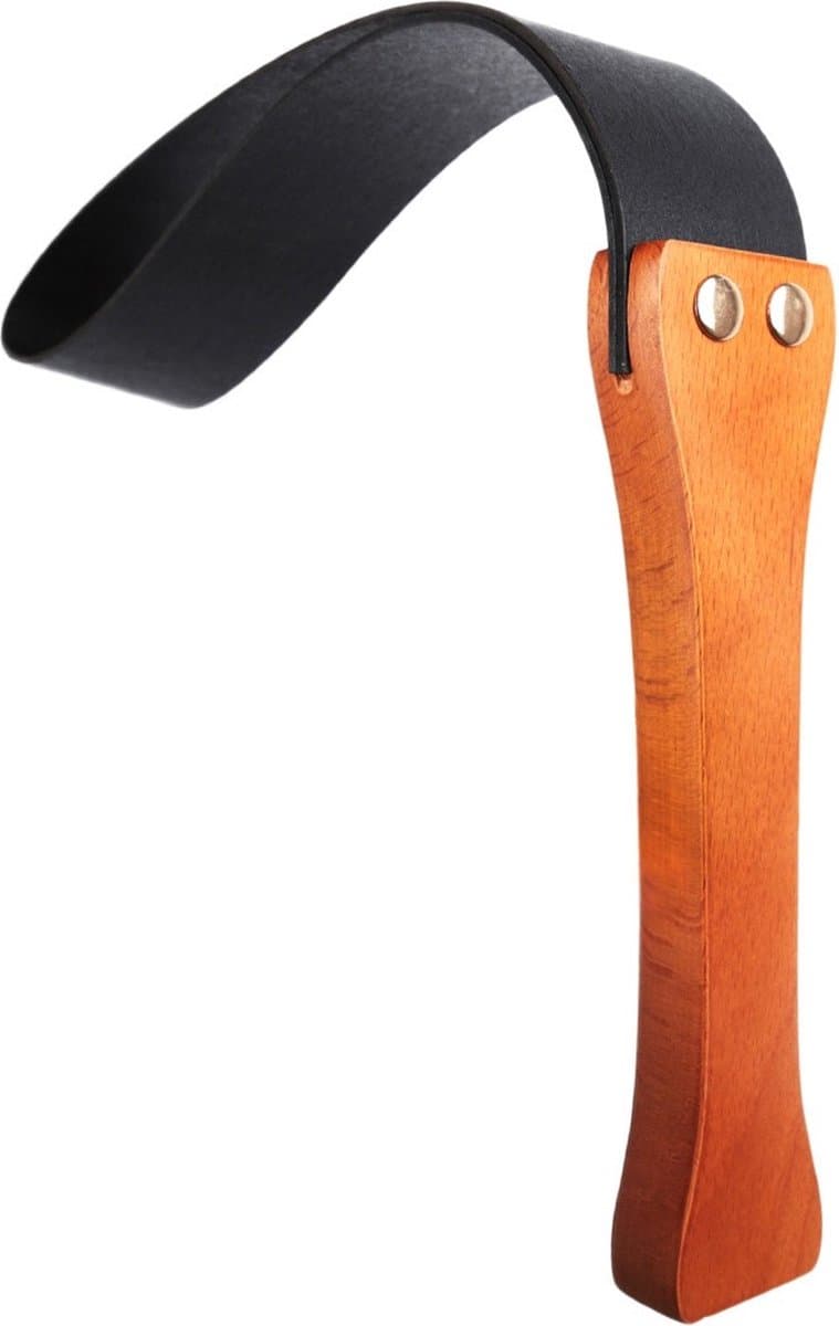 Nooitmeersaai - PU leren paddle met houten handvat - lengte 50 cm — afbeelding 1