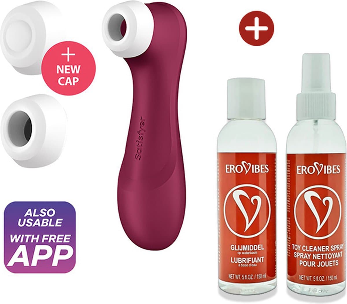 Satisfyer Pro 2 Generation 3 Voordeelpakket - Luchtdruk Vibrator met App - Liquid Air Technologie - incl. Glijmiddel & Toy Cleaner — afbeelding 1