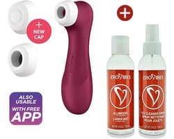 Satisfyer Pro 2 Generation 3 Voordeelpakket - Luchtdruk Vibrator met App - Liquid Air Technologie - incl. Glijmiddel & Toy Cleaner
