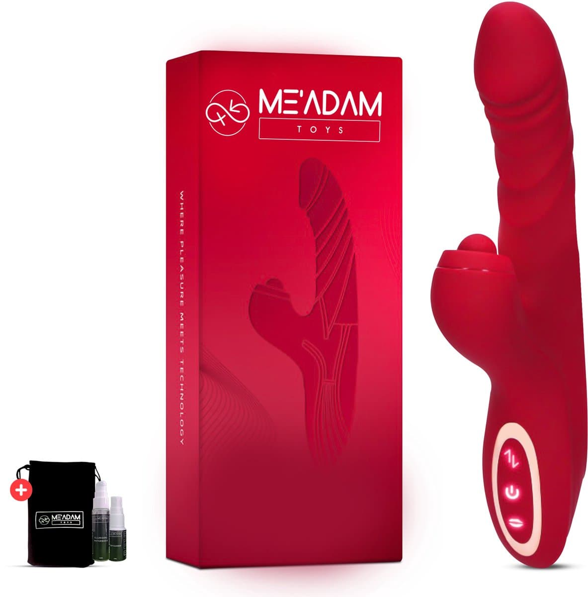 ME'ADAM – Vibrator voor Vrouwen – 3-in-1 G-Spot & Clitoris Stimulator – Wand Massager – 22 Standen – Stil – Waterdicht – Oplaadbaar - Sex toys voor vrouwen - Satisfyer — afbeelding 1