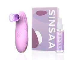 Sinsaa Luchtdruk Vibrator voor Vrouwen - Clitoris Stimulator - Sex Toys voor Vrouwen - Sexspeeltjes voor Koppels - 10 Zuigfunctie Snelheden - Inclusief Sextoy Cleaner - Chloé Satisfy Roze