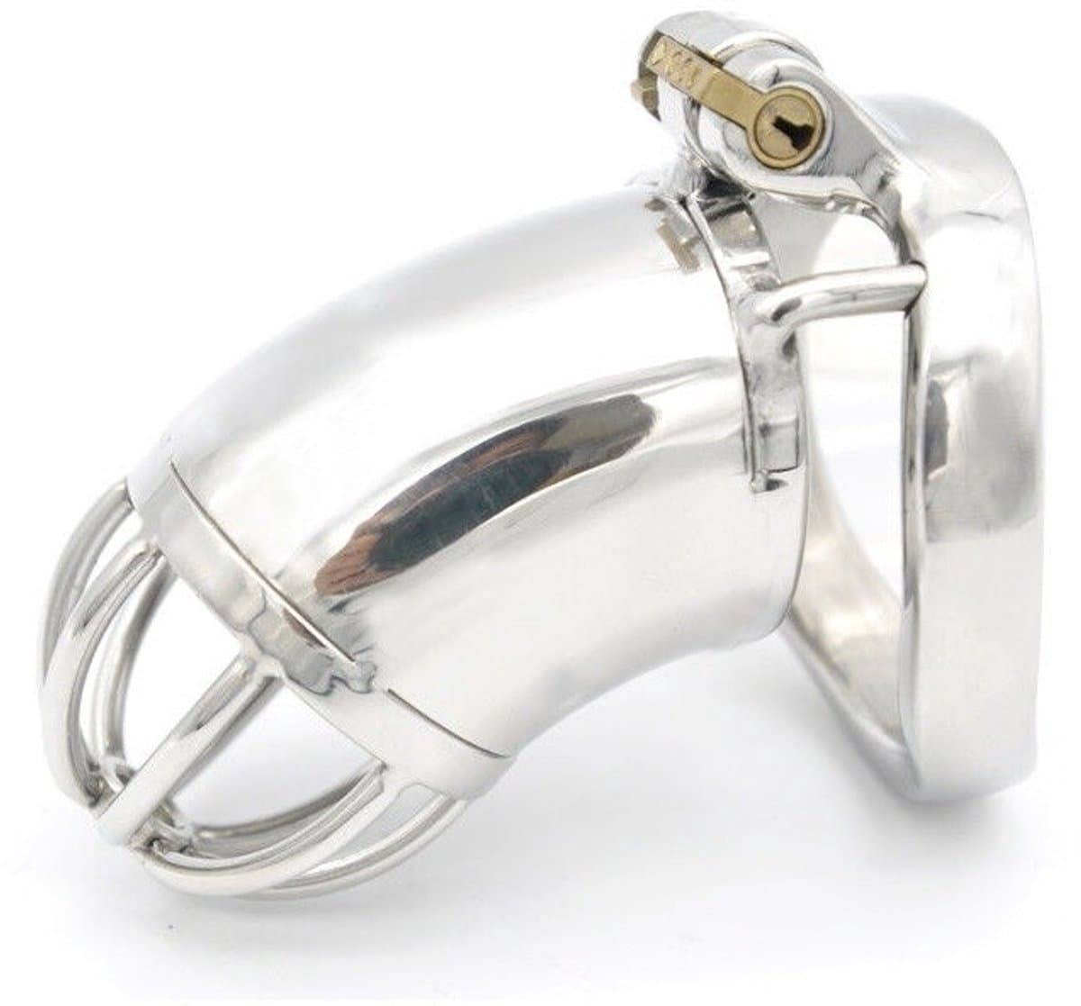 Nooitmeersaai - Peniskooi met slot - Metaal - Zilver - 40mm — afbeelding 1