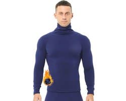 Thermisch ondergoed voor heren, fleece, dubbelzijdig, dun, lange mouwen, trui, winter, warm, baselayer